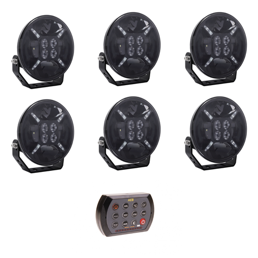 [OCICAT-6CTRL] 6x faro anabbagliante LED | luce a posizione ambra+bianco | preprogrammato