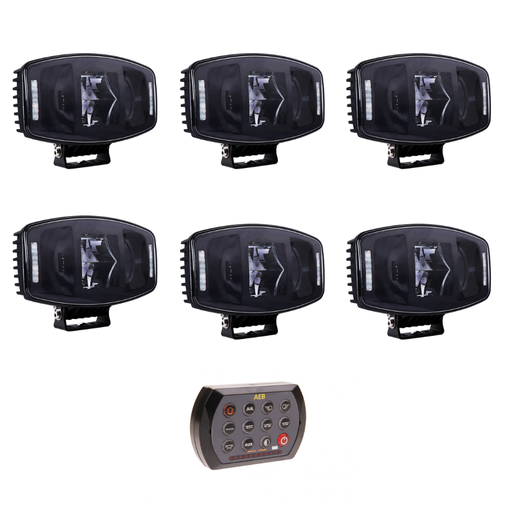 [FOLDEX-6CTRL] 6x feu de route LED | feu de position orange+blanc | programmé