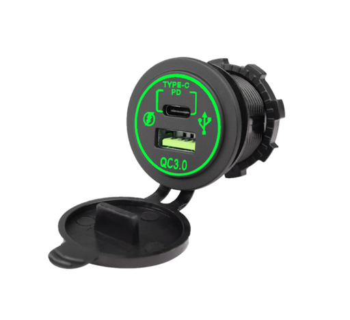 [581-USB-AC] Dual USB-A & USB-C contact to build in