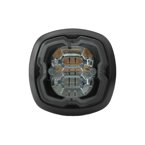 [SIXLED-BL-T] LED Flitser | rond | 6 LEDs | 12-24V | blauw | smoked