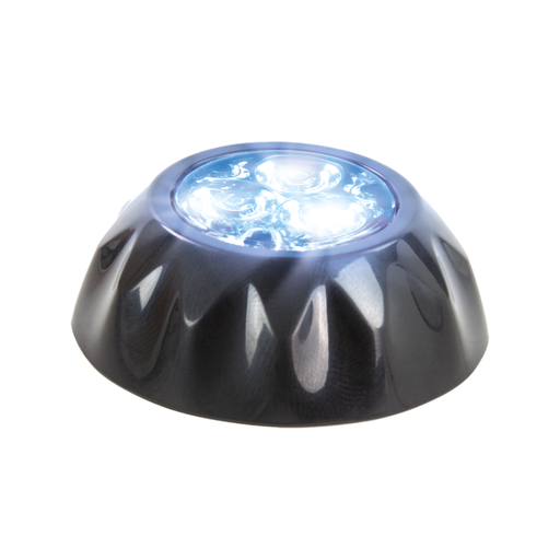[HIDE-FAL03-BL] LED-Blitzer | rund | 3 LEDs | 12-24V | blau
