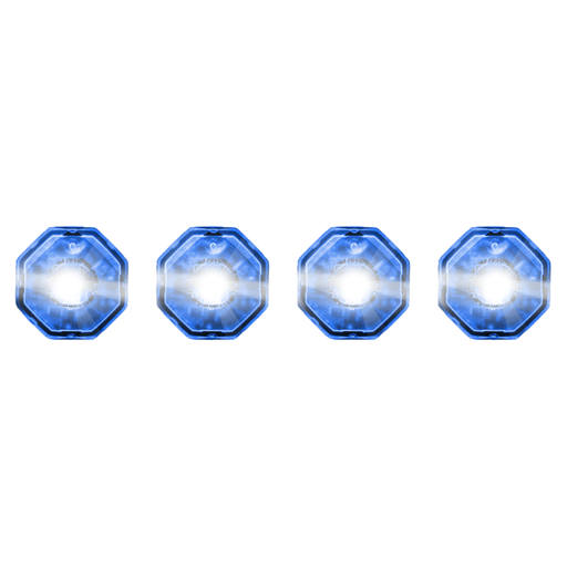 [BL-DV-BL] Button-light | LED | jeu de 4 | 12-24V | bleu