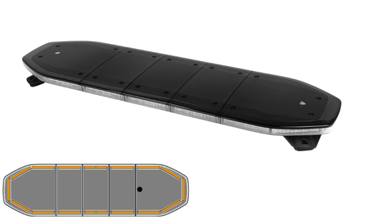 [RDN106-OR-BASIC] Barra de luces LED Raiden | 106 cm | básica | ámbar 