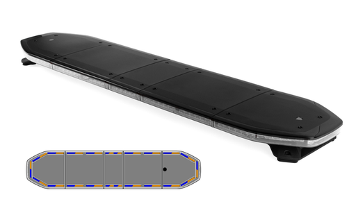 [RDN137-BL/OR] Barra de luces LED Raiden | 137 cm | azul/ámbar 