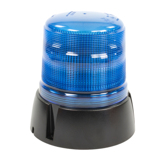 [518HI-DV-BL] Gyrophare | 15 LEDs | fixation 3 boulons | 12-24V | bleu | haut