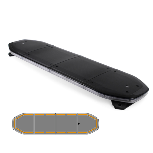 [RDN122-OR-BASIC-DAKCON] Rampe lumineuse à LED Raiden | 122 cm | basic | connecteur de toit | orange