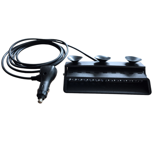 [ED6-PILOT-BL/BL-T] Lampeggiatore da cruscotto | 12 LEDs | 12-24V | blu | fumé