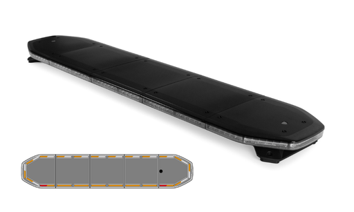 [RDN152-OR-FULL-DAKCON] Raiden LED lichtbalk | 152 cm | full option | dakconnector | oranje