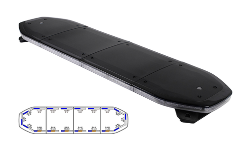 [RDN040] Barra de luces LED Raiden | 122 cm | opción completa | con. de techo | azul/blanco