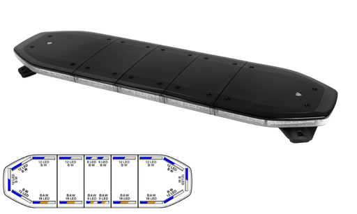 [RDN042] Barra de luces LED Raiden | 106 cm | opción completa | con. de techo | azul/blanco