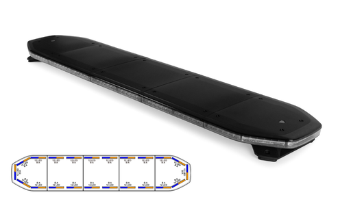 [RDN152-BL/OR] Raiden LED lightbar | 152 cm | blue/amber