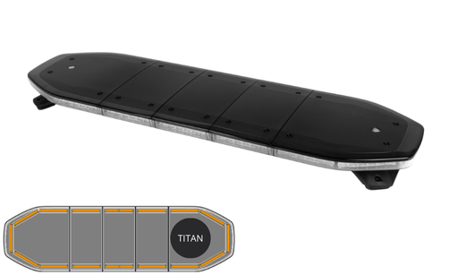 [RDN059] Raiden LED lightbar | 106 cm | basic + search light | ICAO | amber 