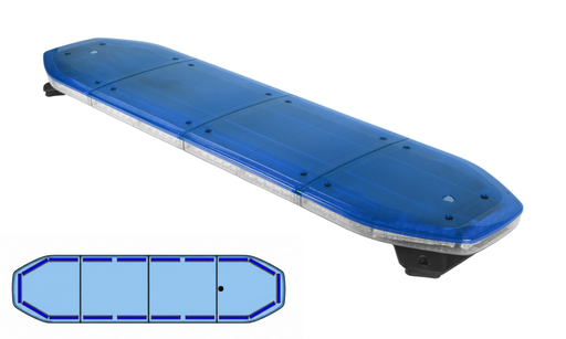 [RDN060] Raiden LED lightbar | 122 cm | roof conn. | blue